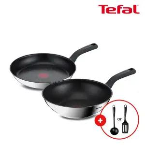 [테팔]인덕션 에센스쿡 2종(후라이팬28+웍28)(+조리도구 1종 증정)
