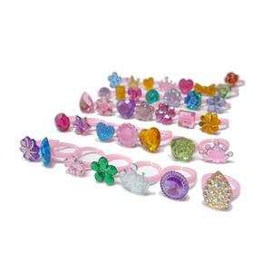 벌크 비닐포장 반짝반지 100개 어린이 악세사리 링 여아 6살여자아이선물