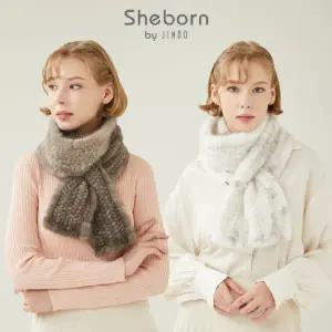 [롯데백화점]진도끌레베 쉬본 유색 밍크 니팅 머플러(K5W1AM71_)