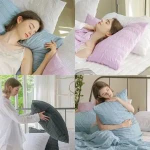 [라이크홈][역시즌 특가] 시원한 여름 시어서커 마일드셔플 베개커버 50x70 2P