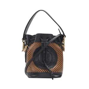 [중고명품] 블랙 브라운 FF 로마 메쉬 몬트레조 미니 버킷백