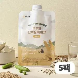 [자연맛남] 국산콩 두부밀 한끼 단백질쉐이크 곡물맛 50gx5팩