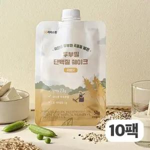 [자연맛남] 국산콩 두부밀 한끼 단백질쉐이크 곡물맛 50gx10팩