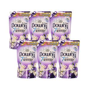 다우니 탈취파워 고농축 섬유유연제 화이트티와 릴리 리필 1.6L x6개