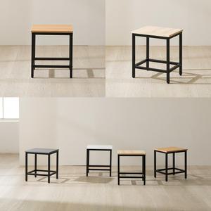 파로마 오스턴 목재스틸 보조 의자스툴