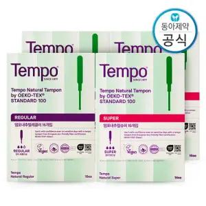 템포 탐폰 유기농 순면 체내형생리대 내추럴 64p
