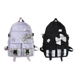 체크무늬 리본 초등책가방 신학기백팩 9살 견학 초2