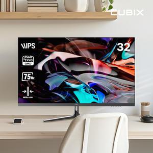 큐빅스 LG IPS 패널 QHD 32인치 모니터 75Hz 게이밍 컴퓨터모니터 CX-320Q75