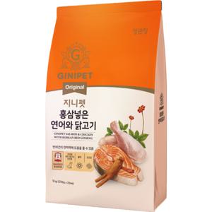 신제품 정관장 지니펫 강아지사료 저알러지 가수분해사료 홍삼넣은 연어와 닭고기 5kg
