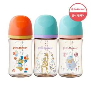 더블하트 모유실감 3세대 PPSU 디어프렌즈 240ml 트리플팩 (젖병3개/젖꼭지미포함)