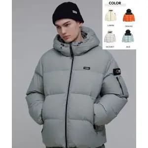 [내셔널지오그래픽](강남점) N234UDW120 남녀공용 골든몰 숏기장 구스 후디 다운 점퍼