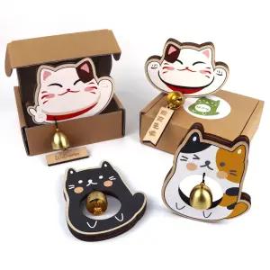 귀여운 고양이 자석 도어벨 캐릭터 문종 네코벨