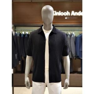 [갤러리아] 킨록 S/S 세미오버핏 플리츠 반팔 셔츠 블랙 (THI31)