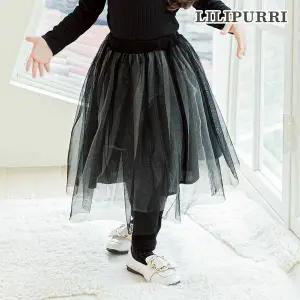 [보리보리/릴리푸리]릴리푸리 투톤발레리나 치마레깅스(블랙)