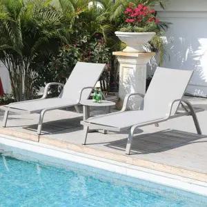 [텐바이텐]야외 테라스 리조트 수영장 접이식 선베드 리클라이너 체어