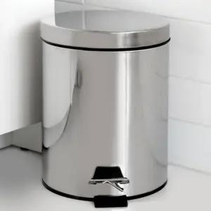 모던 스텐 페달 휴지통 3L 깔끔 공간 활용 인테리어