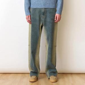 행텐 HC04 남성기모와이드워싱청바지 남성히든밴딩 워싱기모와이드 데님팬츠 10490-05