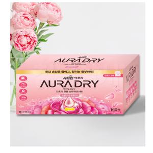 샤프란 아우라 건조기 전용 섬유유연시트 스윗만다린&피오니 160매입 1개