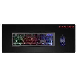 앱코 HACKER KM700 게이밍 키보드 마우스 장패드 세트 (블랙)