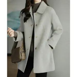 [바바라옷장]247560 - 웨인 싱글 모직 하프코트 모직코트 여성오버핏코트 여성겨울코트 여성반코트 빅사이