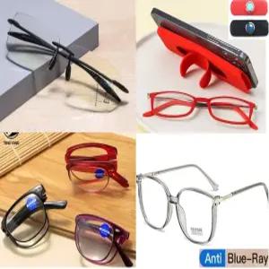 블루라이트 차단 돋보기 안경테 휴대용 접이식 휴대폰 부착식 여성전용테 누진 확대경 거리조절 안경테