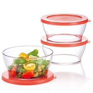 타파웨어 크리스탈 보울 원형 강력한밀폐력 위생적 990mlx3P세트 대형 539번