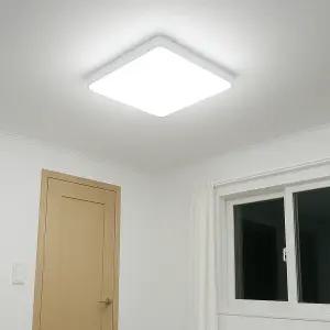 초슬림 S방등 LED 50W 주광색 국산 무타공 타공 플리커프리 삼성칩 두께 3cm KC