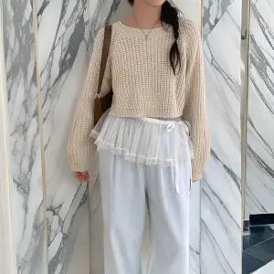 여자 도트 레이어드 레이스 캐주얼 스커트