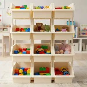 [보노하우스]이유 적층형 다용도 정리함 12P 미니 수납 바스켓 데스크 정리