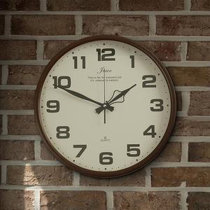 국산 플라이토 에쉬우드 원형 무소음 벽시계 36cm