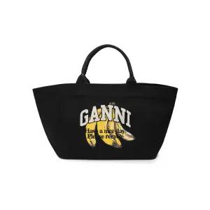[가니]가니 여성 쇼퍼 XXL 포켓 바나나 프린트 토트백 블랙 A6896-099