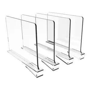 선반 수납 정리 칸막이 4p 투명 파티션 다용도 가림막 (WFJBU8D)