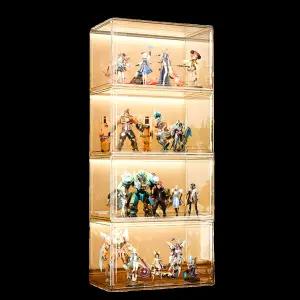 투명 아크릴 피규어 케이스 장식장 보관함 대형 5단 슬림형