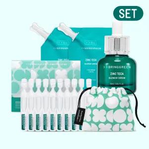 [SET] 브링그린 징크테카 세럼 25mlX3개+1.5mlX10개 (: 미니 파우치)