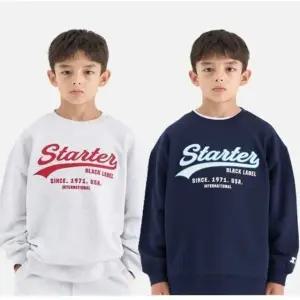 [갤러리아] [스타터블랙라벨키즈]레터링 로고 맨투맨ST253IMM03_MWH/NVY