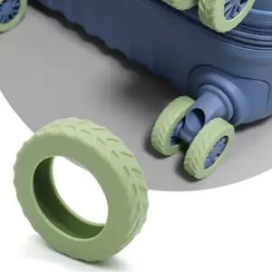 8개입 소형 캐리어 바퀴 커버 휠 덮개 보호 슈즈 소음방지 충격흡수 실리콘 무소음 8p