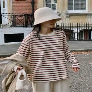 카멜 스트라이프 긴팔 티셔츠 (one color)