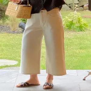 MADE 피넛진 네츄럴크림 크롭 와이드 데님