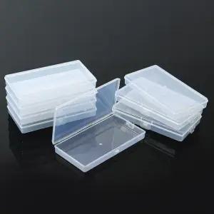 투명 슬림 사각 플라스틱 케이스 8p세트 박스 직사각소형통 소형직사각수납케이스 미니반투명소