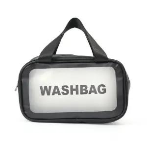 드라이 방수 검정 파우치 25x15cm 메쉬 수영장가방 (WE5C98D)