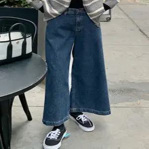 26757 기모 크롭 와이드 코듀로이 데님 (one color)