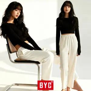 BYC 여성 수면 바지 엠보 밍크 극세사 털 겨울 여자 잠옷 홈웨어 파자마 하의 NEG2043