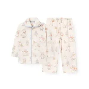 [오르시떼](강남점)아동 G043 빅해피윈터루이 긴소매 파자마 세트