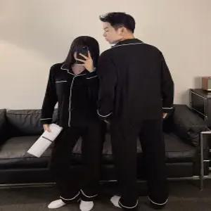 클라우드썬 빅사이즈잠옷 겨울 커플 세트 기모 수면바지 보온 홈웨어 남성 여성