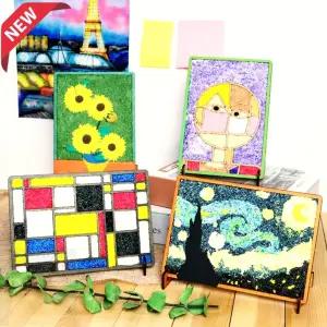 우드 명화액자 만들기 공예 DIY 키트 반고흐 별이 빛나는 밤 10개 교육체험용