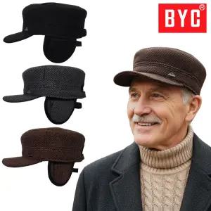 BYC 중년 남성 겨울모자 60대 70대 어르신 할아버지 방한 군모 귀달이모자