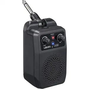 LEKATO 일렉트릭 기타 앰프 휴대용 기타 앰프 블루투스 내장 연습용 소형 4 가지 효과 5W