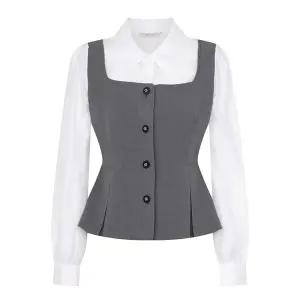 [케네스레이디][BYLYNN]로시 레이어드 블라우스 EVBLPI9800