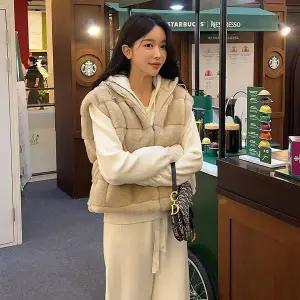 [미나그램] 양면착용가능! 클링 후드퍼조끼 패딩조끼