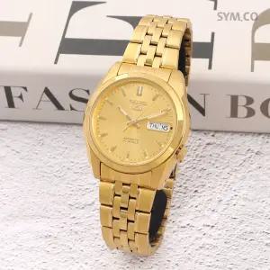 세이코5 SNK366K1 오토매틱 데이데이트 골드 클래식 남자 메탈 시계 c